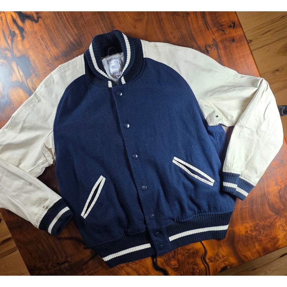 JCP VINTAGE Unisex Varsity Bomber Collegiate 80'S 90's Streetwear Leather